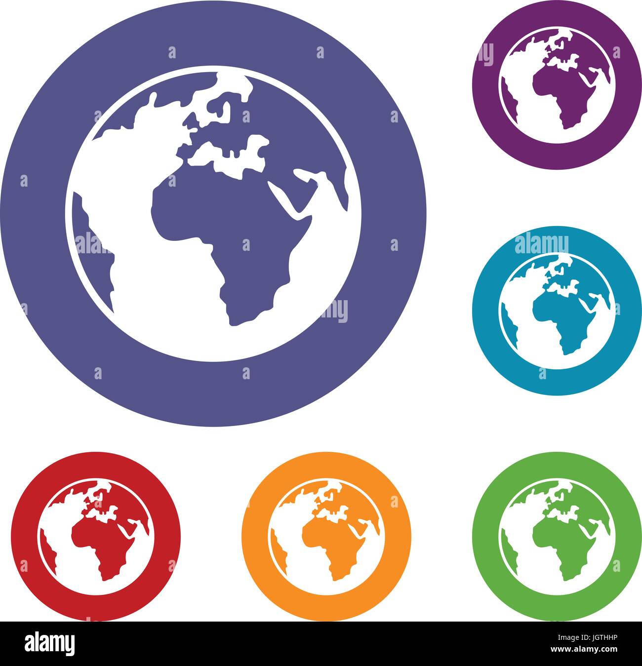 Earth globe icons set Stock Vector Image & Art - Alamy