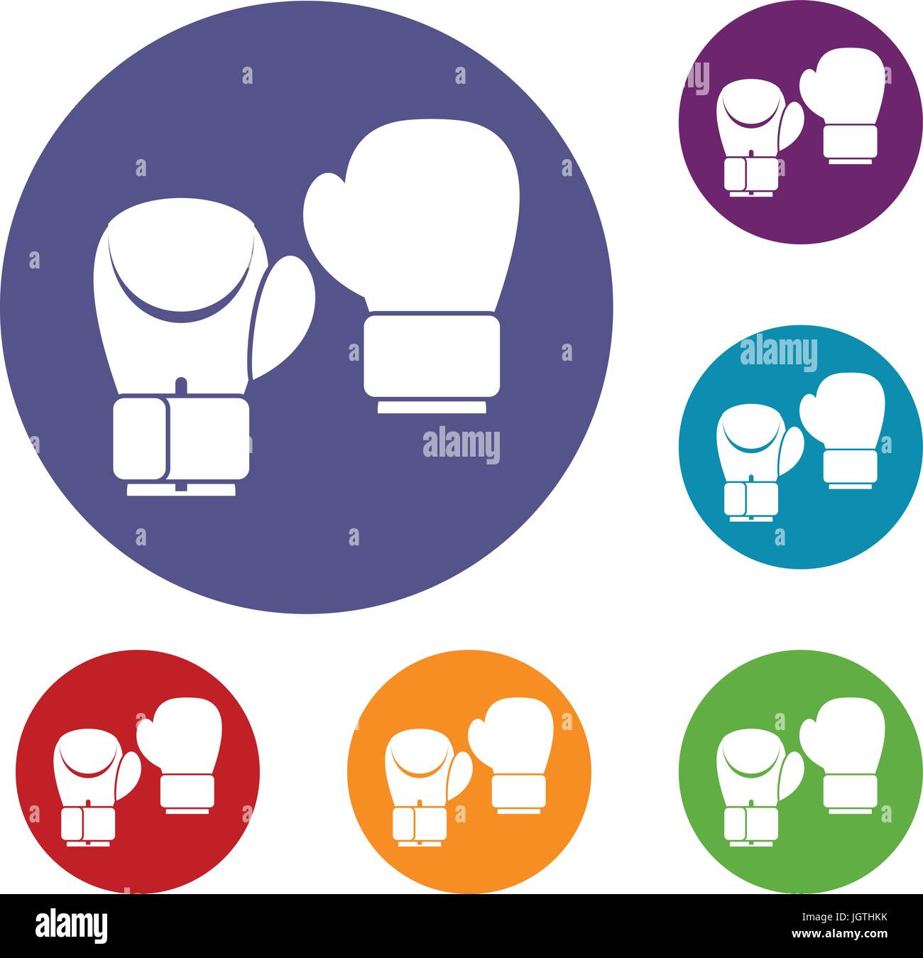 Boxing gloves icons set Stock Vector Image & Art - Alamy