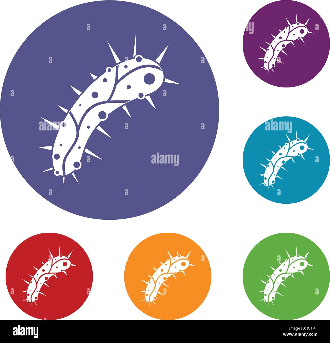 Virus bacteria icon red circle hi-res stock photography and images - Alamy