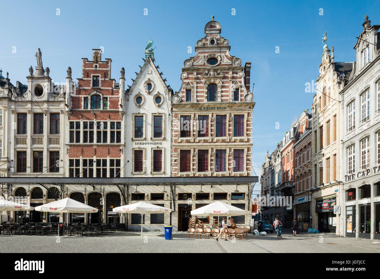Flemish style houses at the Grote Markt in the historic centre of