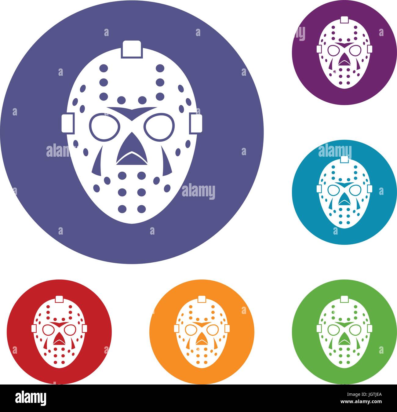 Goalkeeper mask icons set Stock Vector Image & Art - Alamy