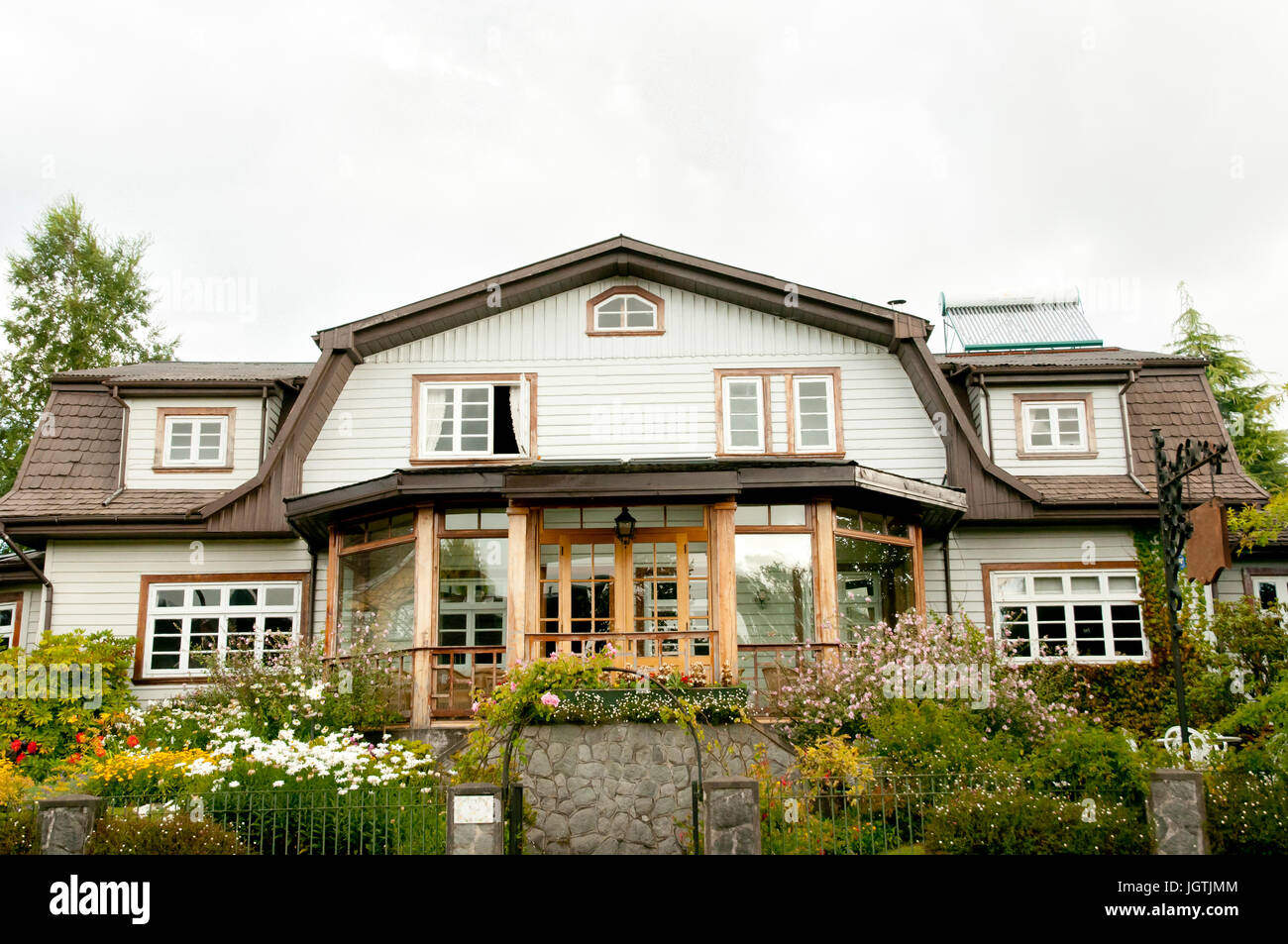 Wooden House Frutillar Chile Stock Photo Alamy