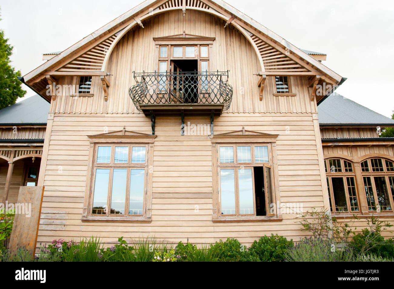 Wooden House Frutillar Chile Stock Photo Alamy