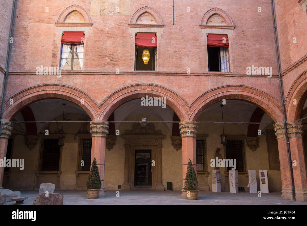 Comunale Palace, City Hall; Bologna; Italy Stock Photo Alamy
