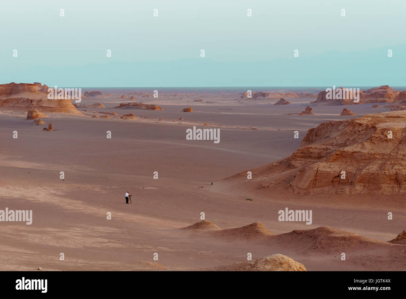 Kaluts in Lut desert in Iran also known as dashte lut , Kerman Stock Photo