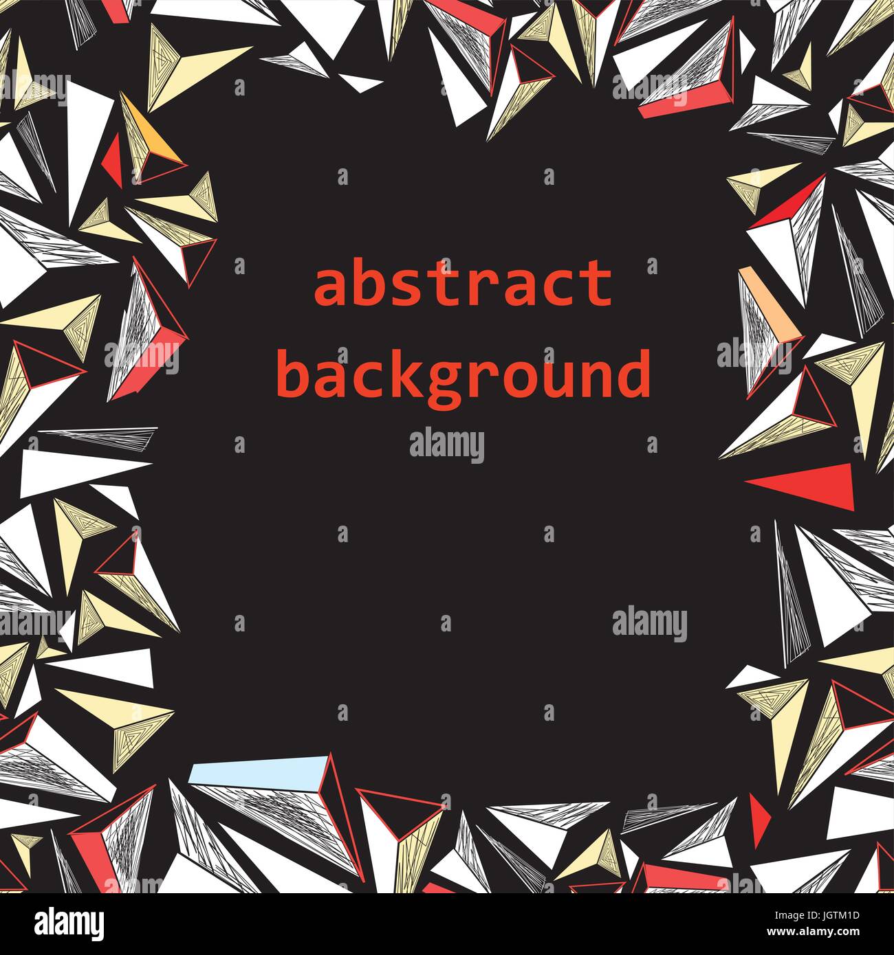 Abstract black and white background of polygons Stock Vector Image ...