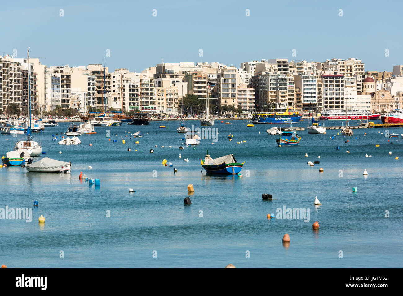 The harbour at Marsamuscetto or Marsamxett Harbour, Silema with