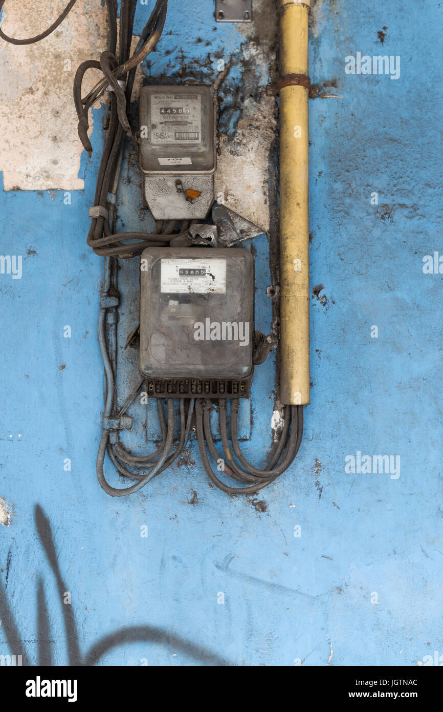 Old electric meter Stock Photo Alamy