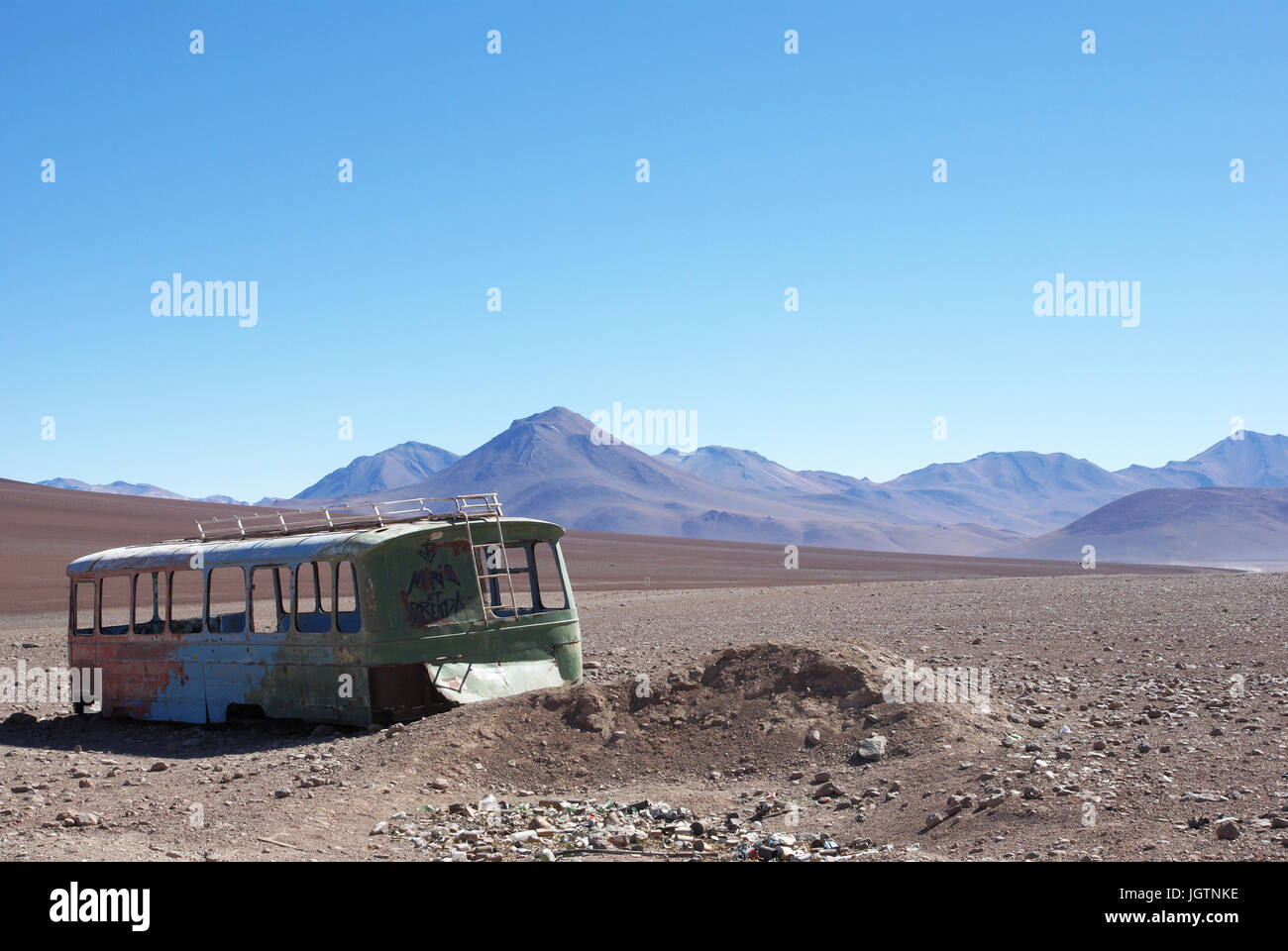 Border with Chile, Department of Potosi, Sud Lipez Province, La Paz, Bolívia Stock Photo