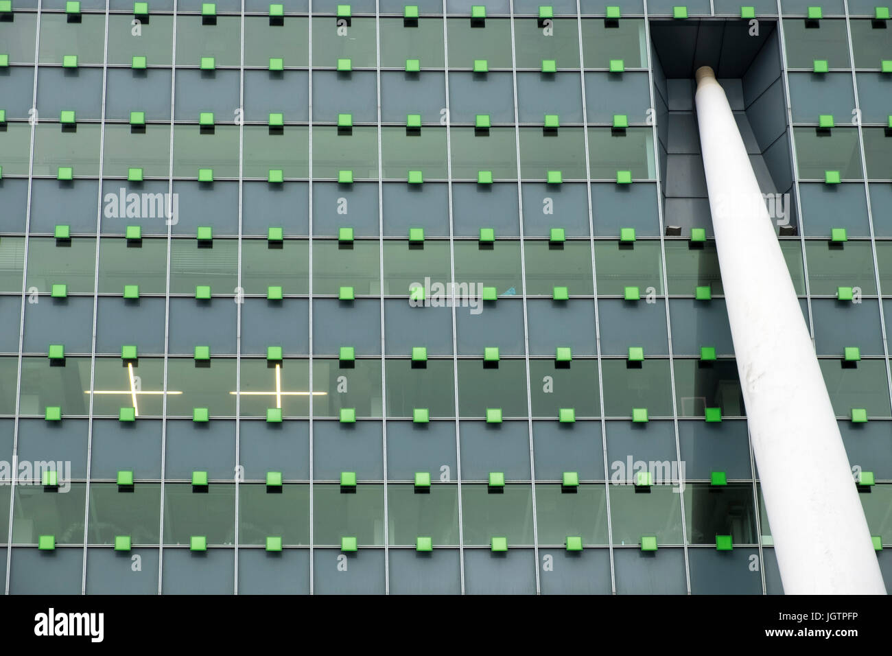 Modern building closeup detail, Rotterdam, The Netherlands Stock Photo