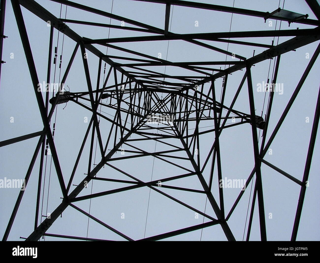 overhead power line Stock Photo Alamy