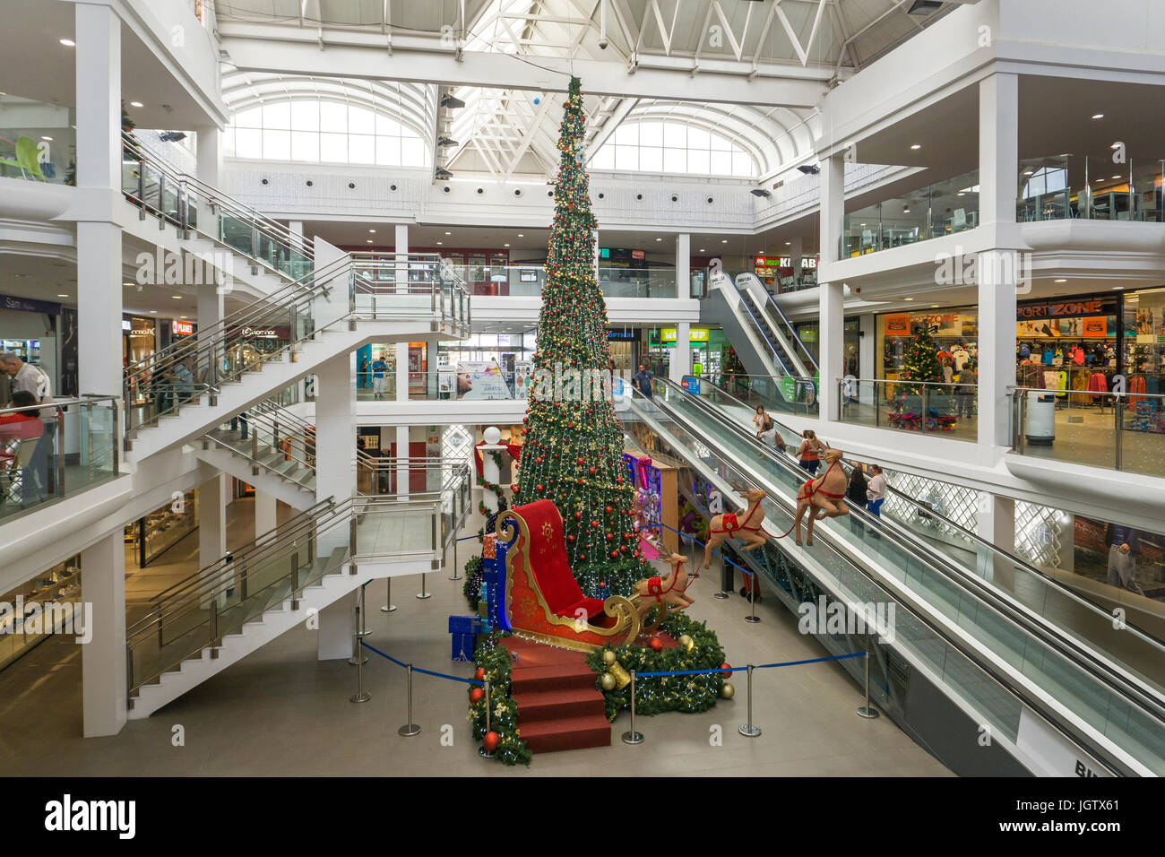 Christmas decoration at Deiland, shopping center, Playa Honda, Lanzarote island, Canary islands, Spain, Europe Stock Photo