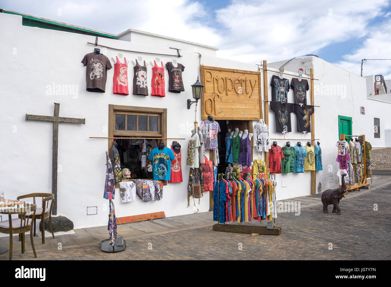 Fashion shop at Teguise, Lanzarote island, Canary islands, Spain, Europe Stock Photo