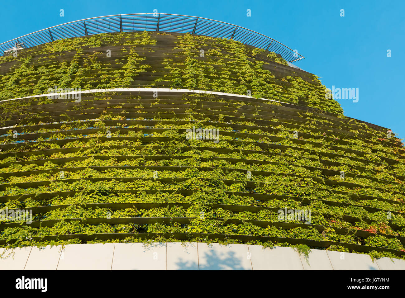 Santiago, Region Metropolitana, Chile - The Consorcio building, the first building with a green ecological façade in Chile, located Stock Photo