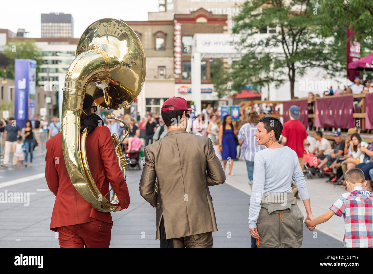 Montreal, Canada 8 July 2017 Members of Urban Science Brass Band