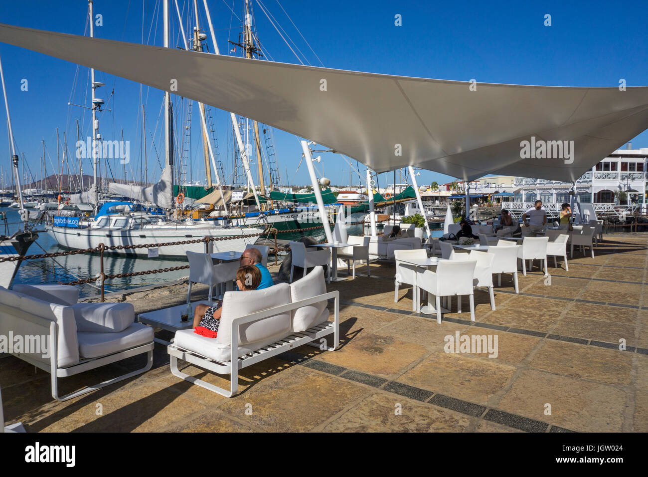 Noble harbour restaurant at Marina Rubicon, Playa Blanca, Lanzarote