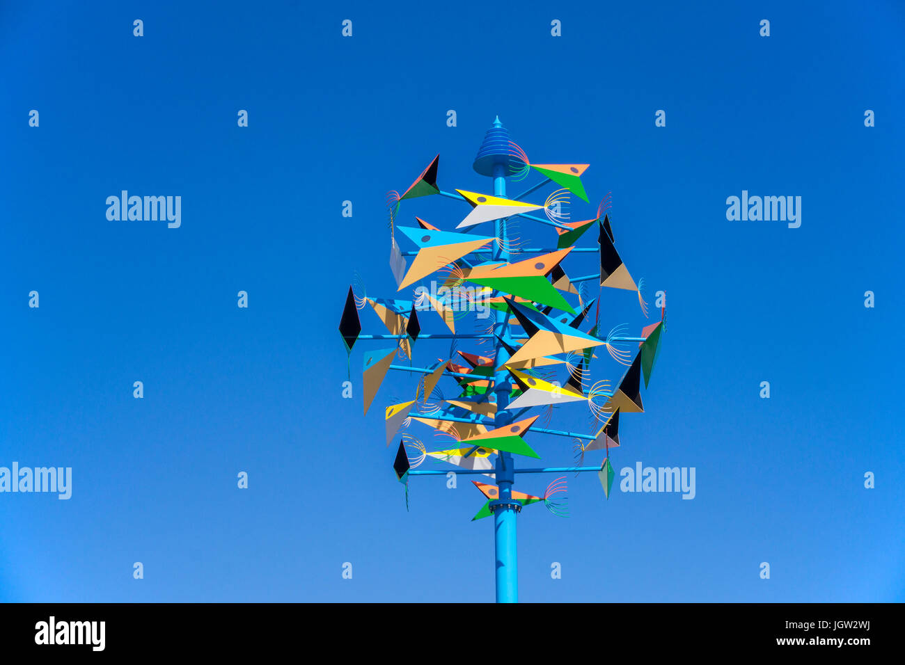 Colourful wind chime "El Robalo" designed by Cesar Manrique, Playa