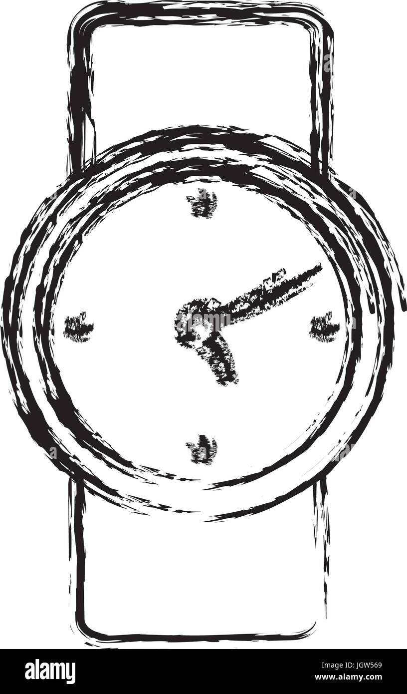 watch icon over white background vector illustration Stock Vector Image ...