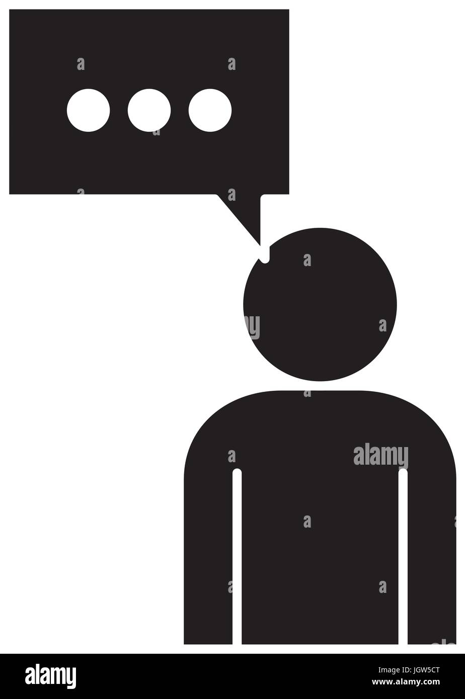 man with speech bubble icon over white background vector illustration ...
