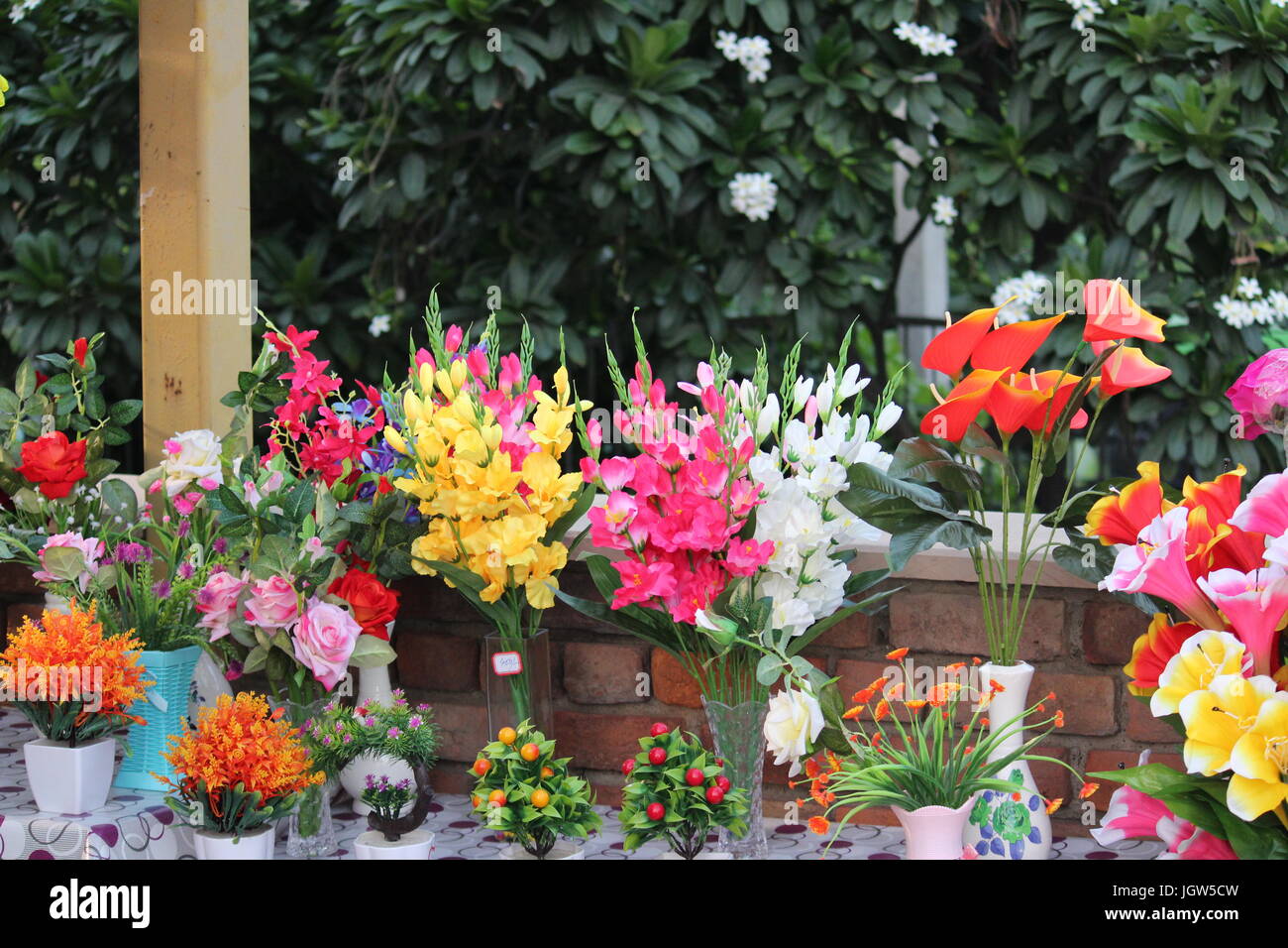 Flower Vases Artificial Flowers Stock Photos Flower Vases