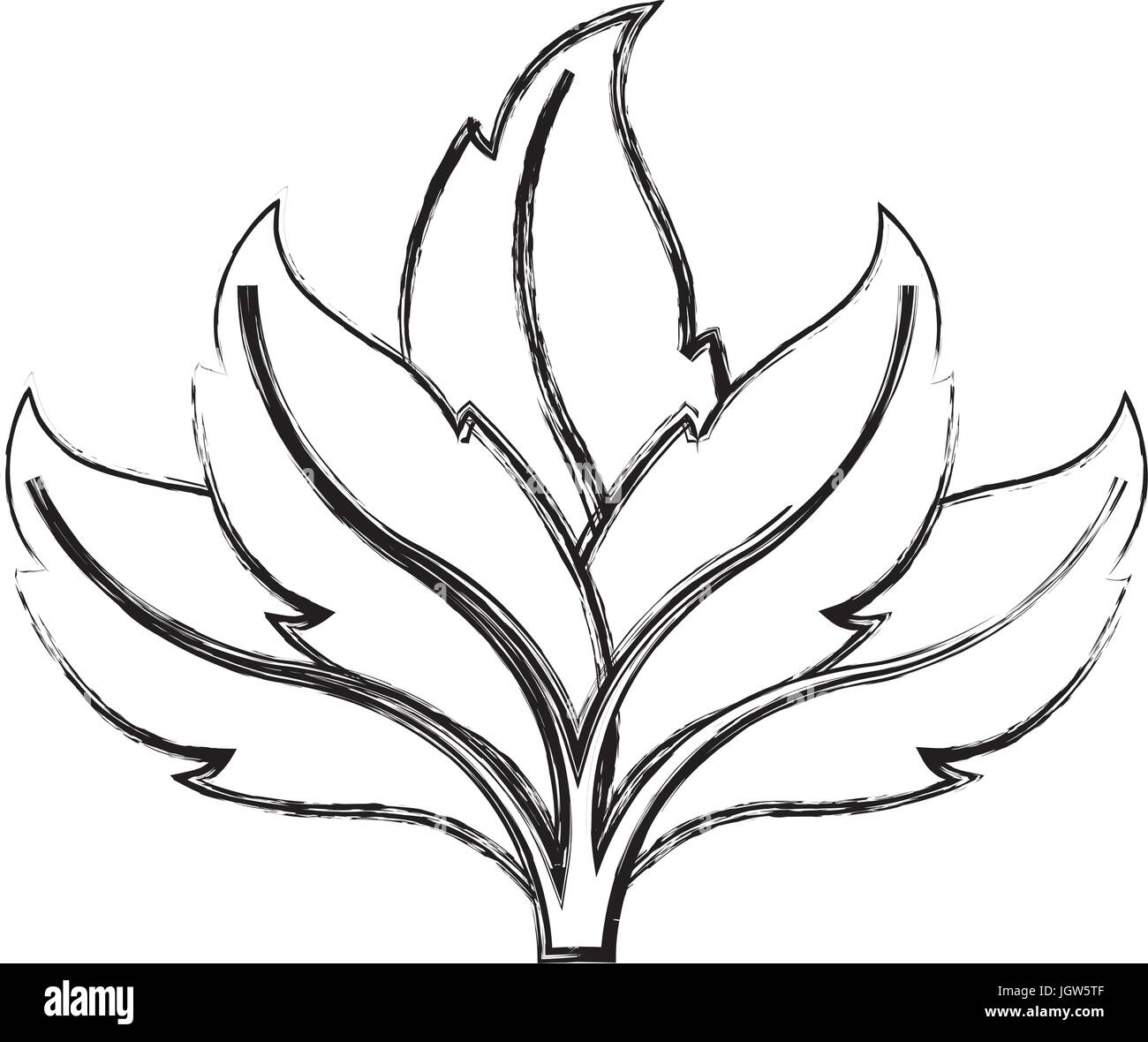leaves icon over white background vector illustration Stock Vector ...