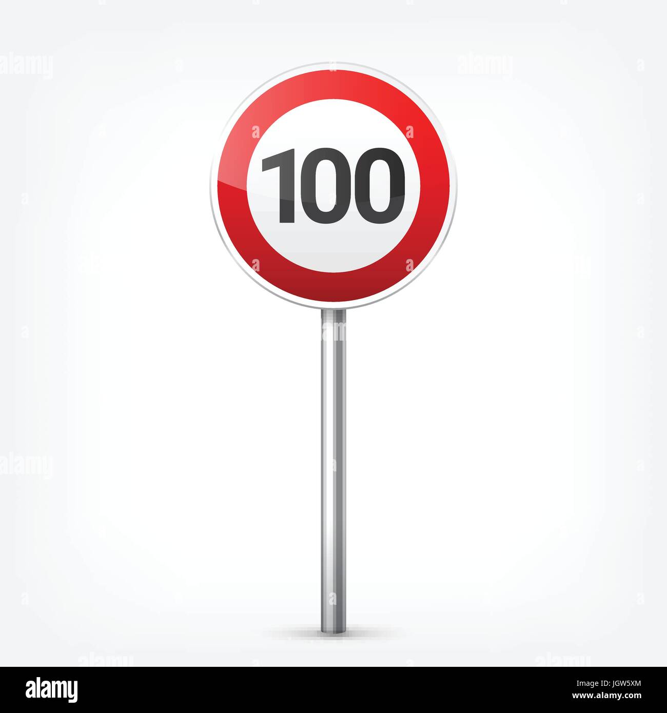 Road red signs collection isolated on white background. Road traffic