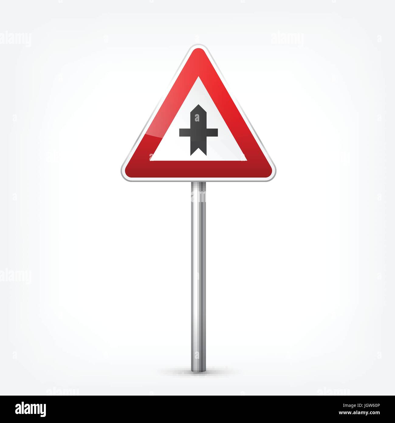 Road red signs collection isolated on white background. Road traffic