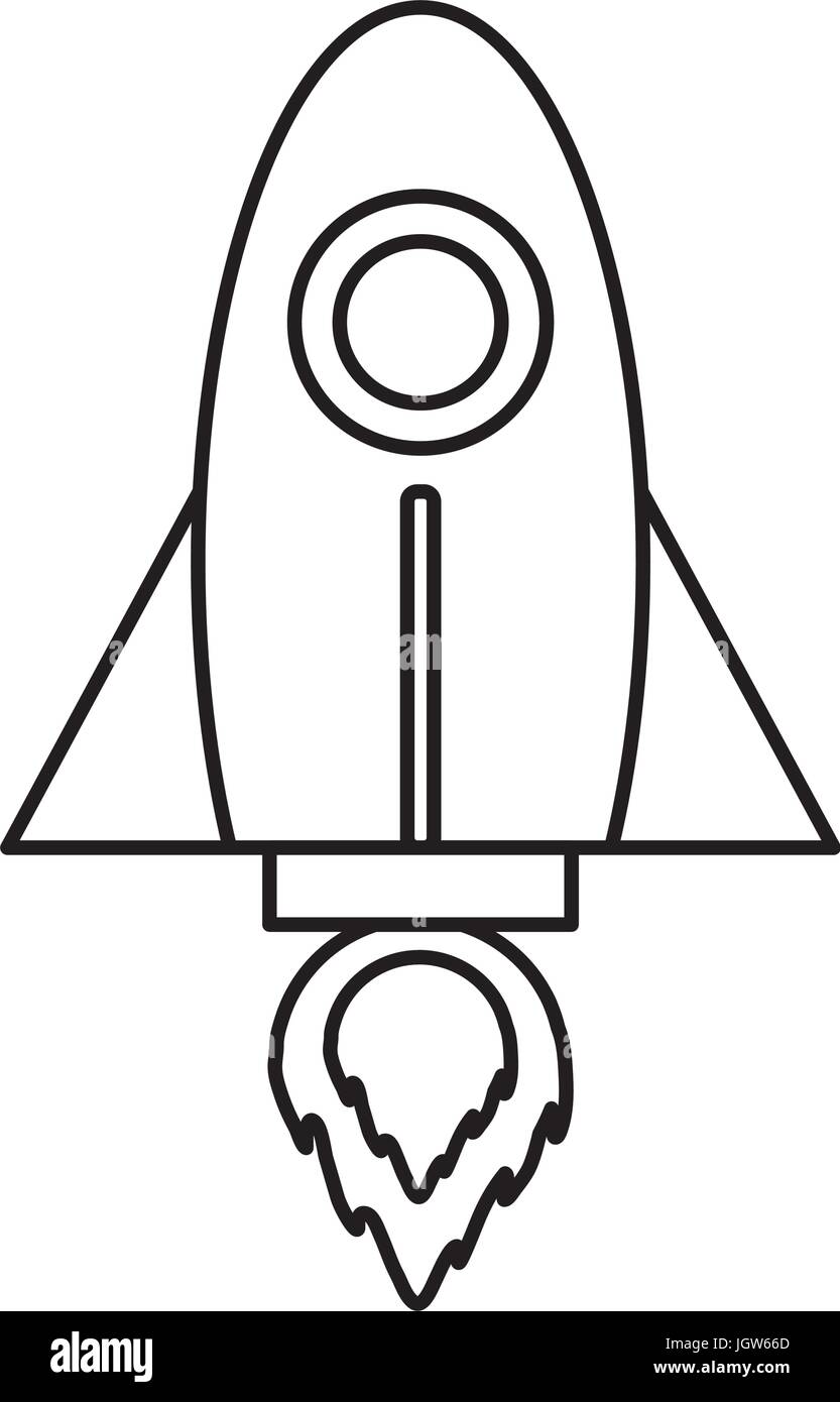 space rocket icon over white background vector illustration Stock ...
