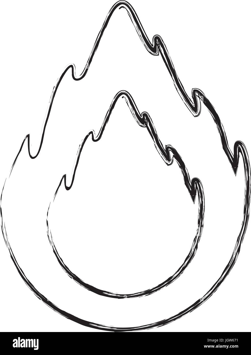 fire flame icon over white background vector illustration Stock Vector ...