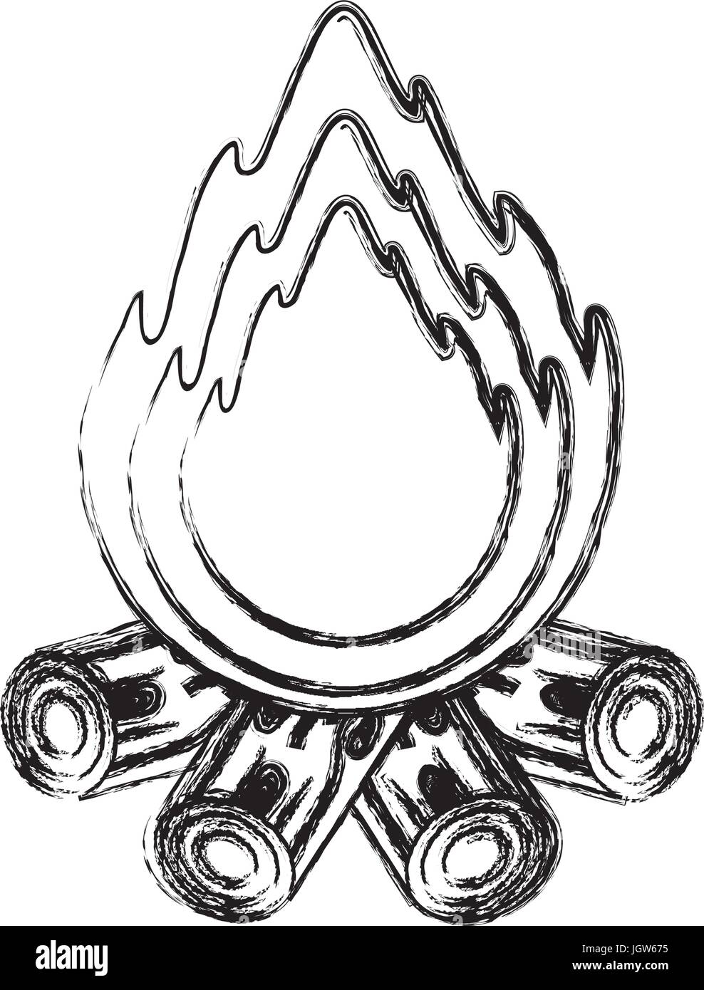 bonfire icon over white background vector illustration Stock Vector ...