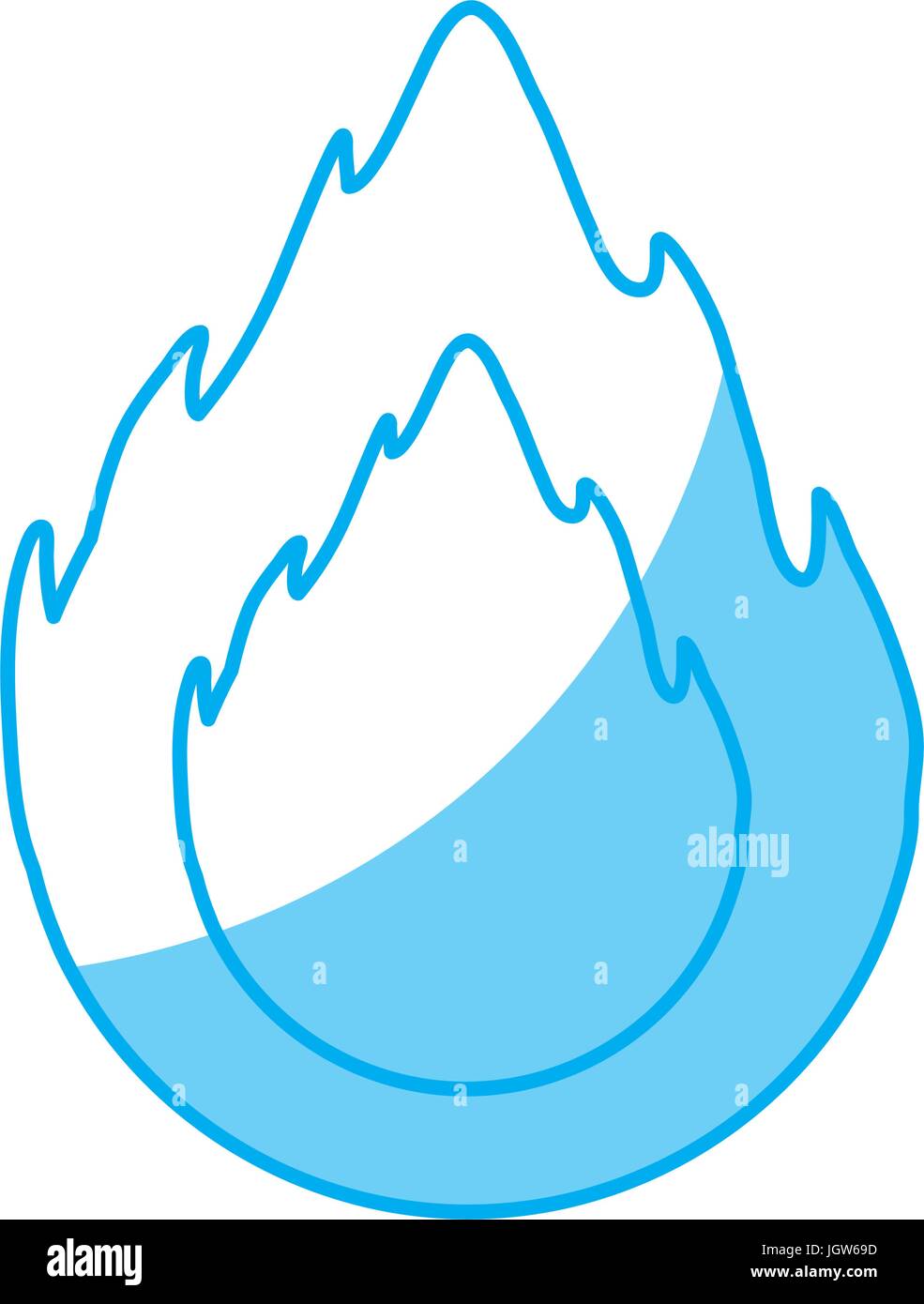 fire flame icon over white background vector illustration Stock Vector ...