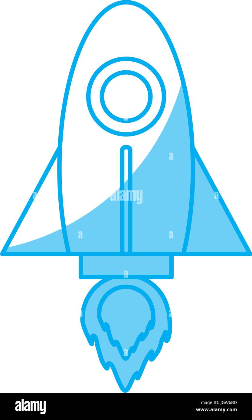 space rocket icon over white background vector illustration Stock ...