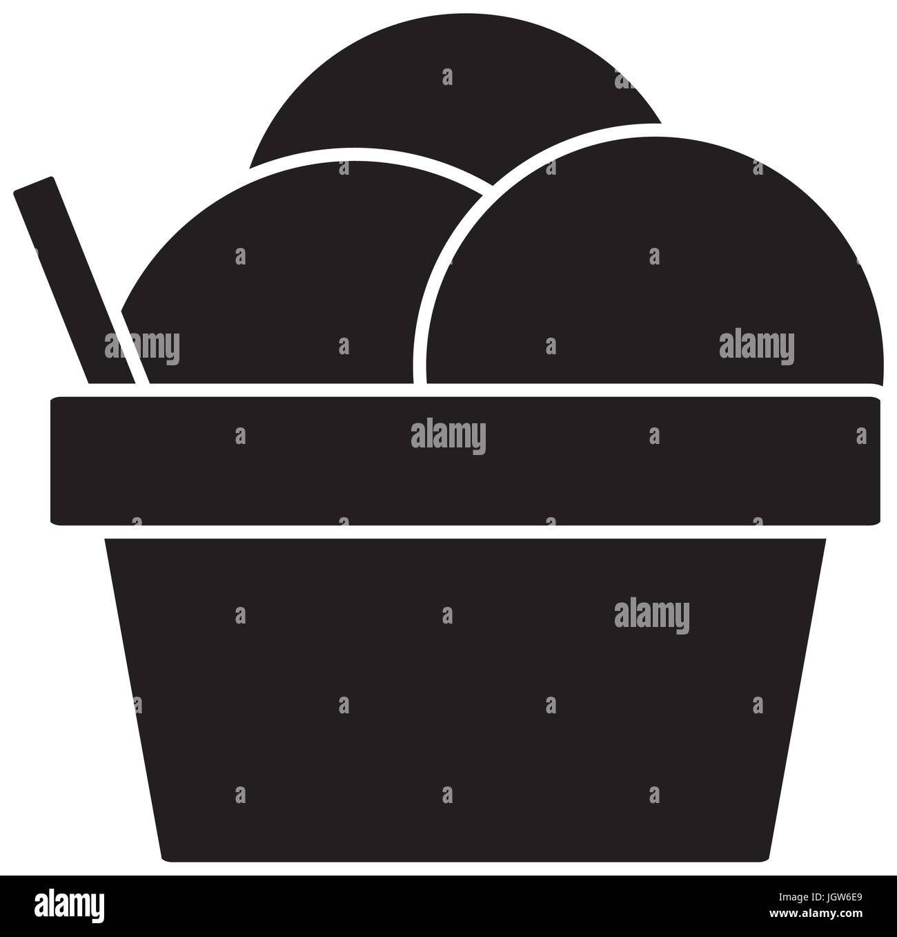 ice cream cup icon over white background vector illustration Stock ...