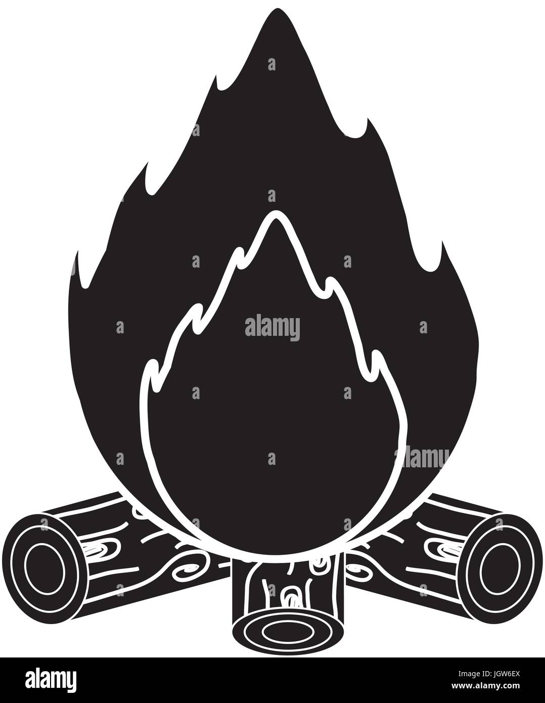 bonfire icon over white background vector illustration Stock Vector ...
