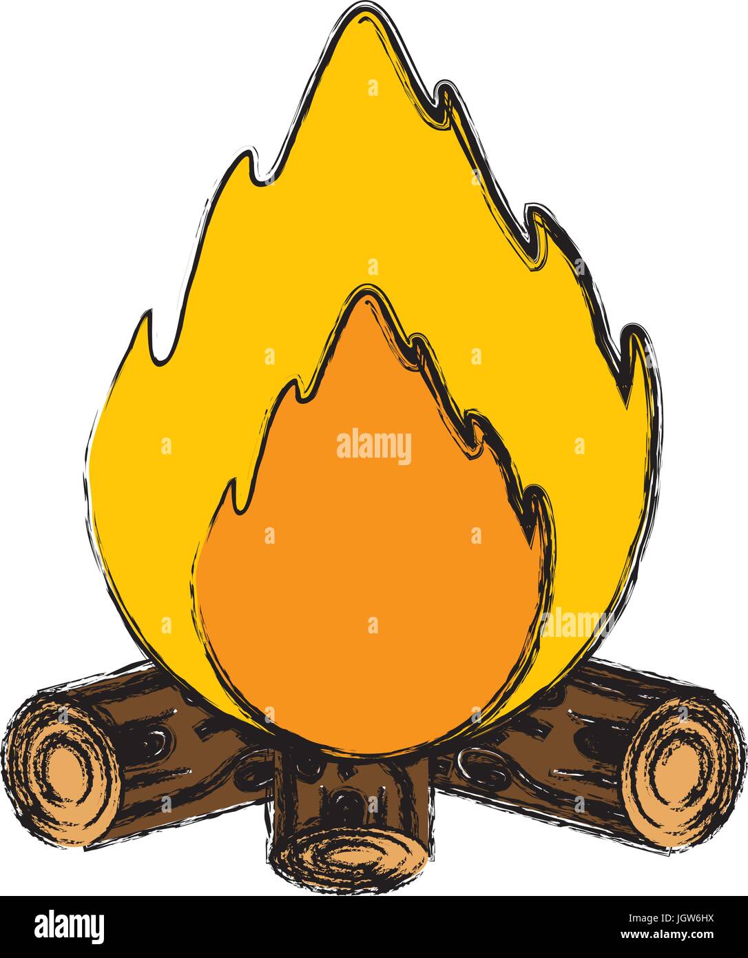 bonfire icon over white background vector illustration Stock Vector ...