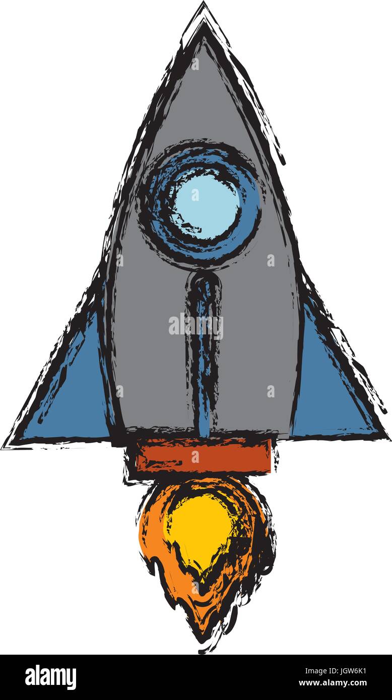 space rocket icon over white background vector illustration Stock ...