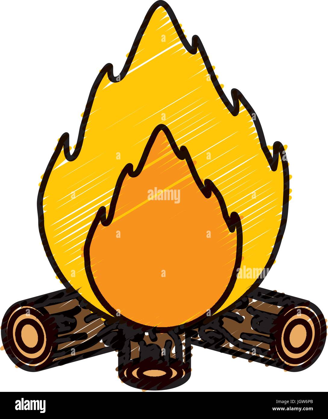 bonfire icon over white background vector illustration Stock Vector ...