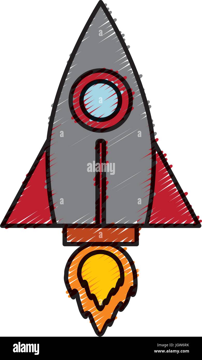space rocket icon over white background vector illustration Stock ...