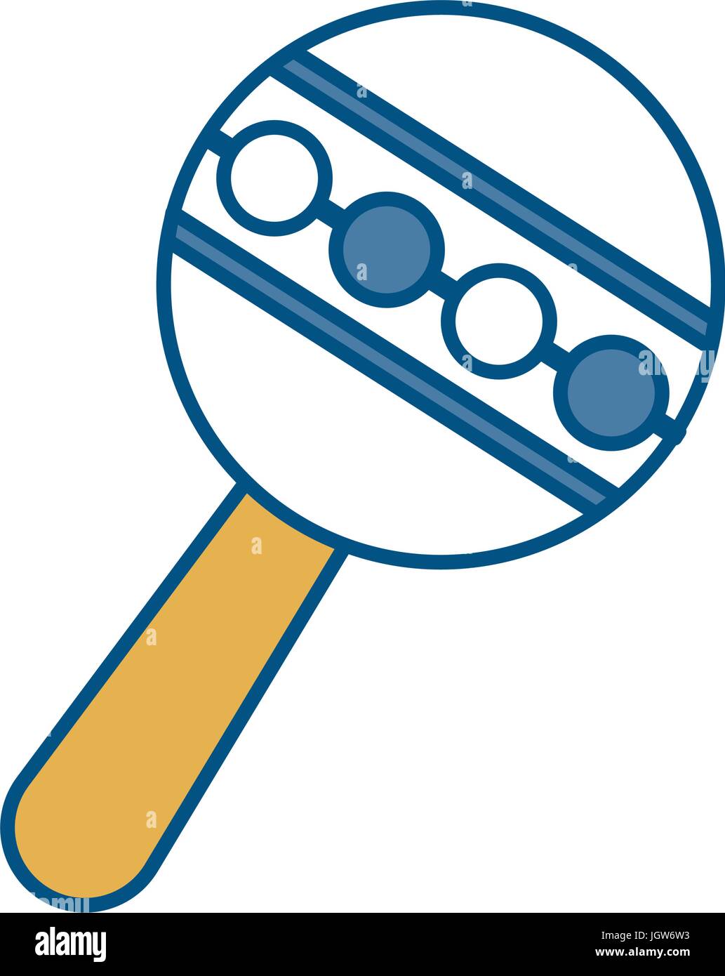 maraca instrument icon over white background vector illustration Stock ...