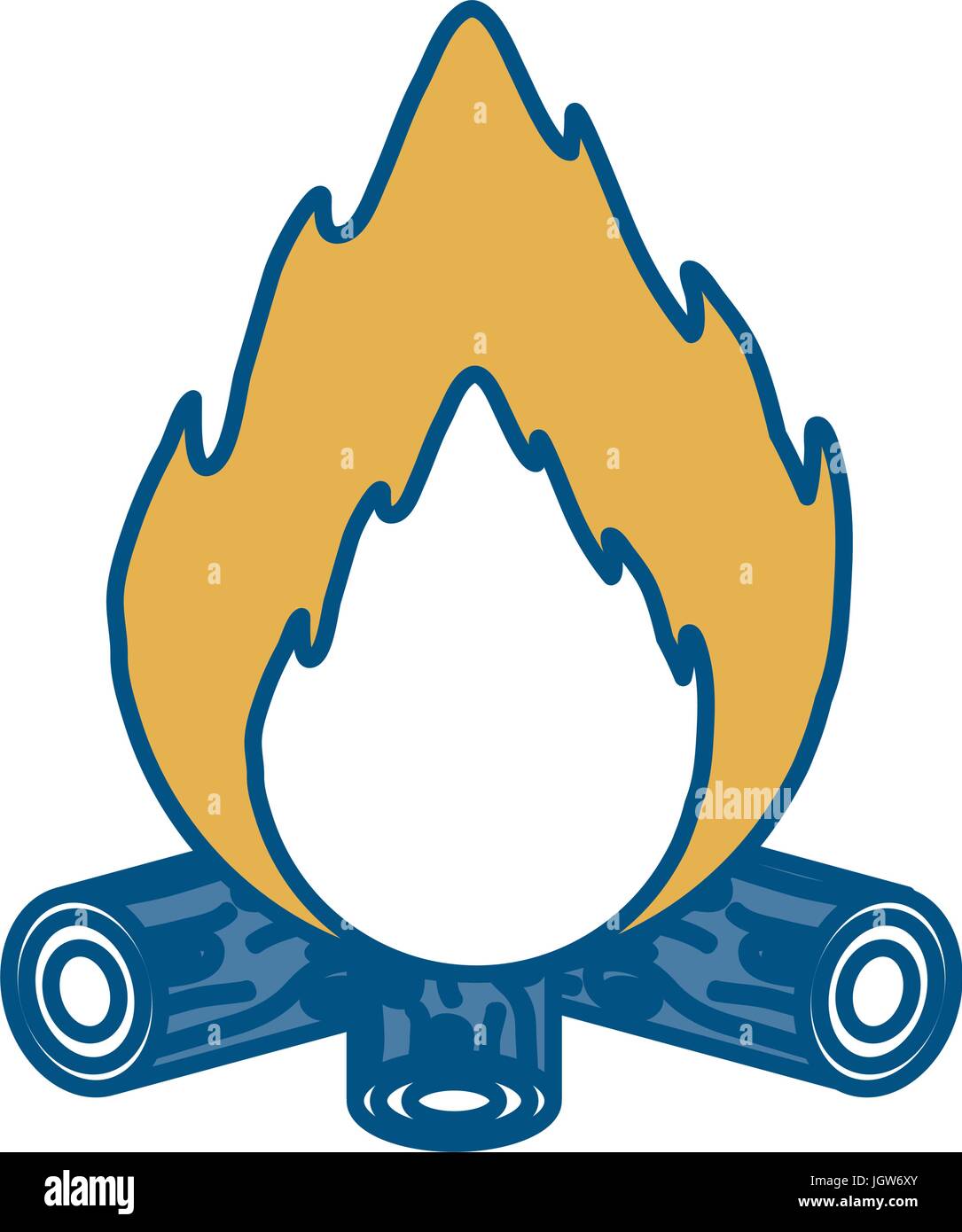 bonfire icon over white background vector illustration Stock Vector ...