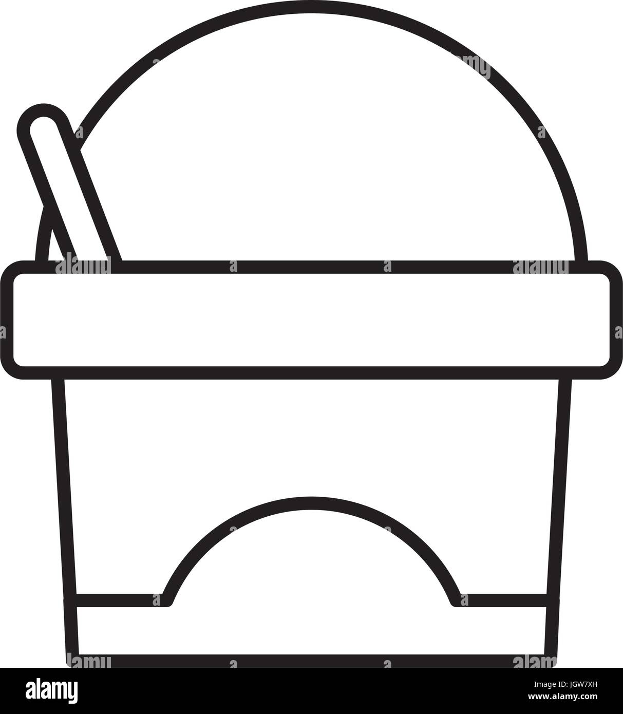 ice cream cup icon over white background vector illustration Stock ...