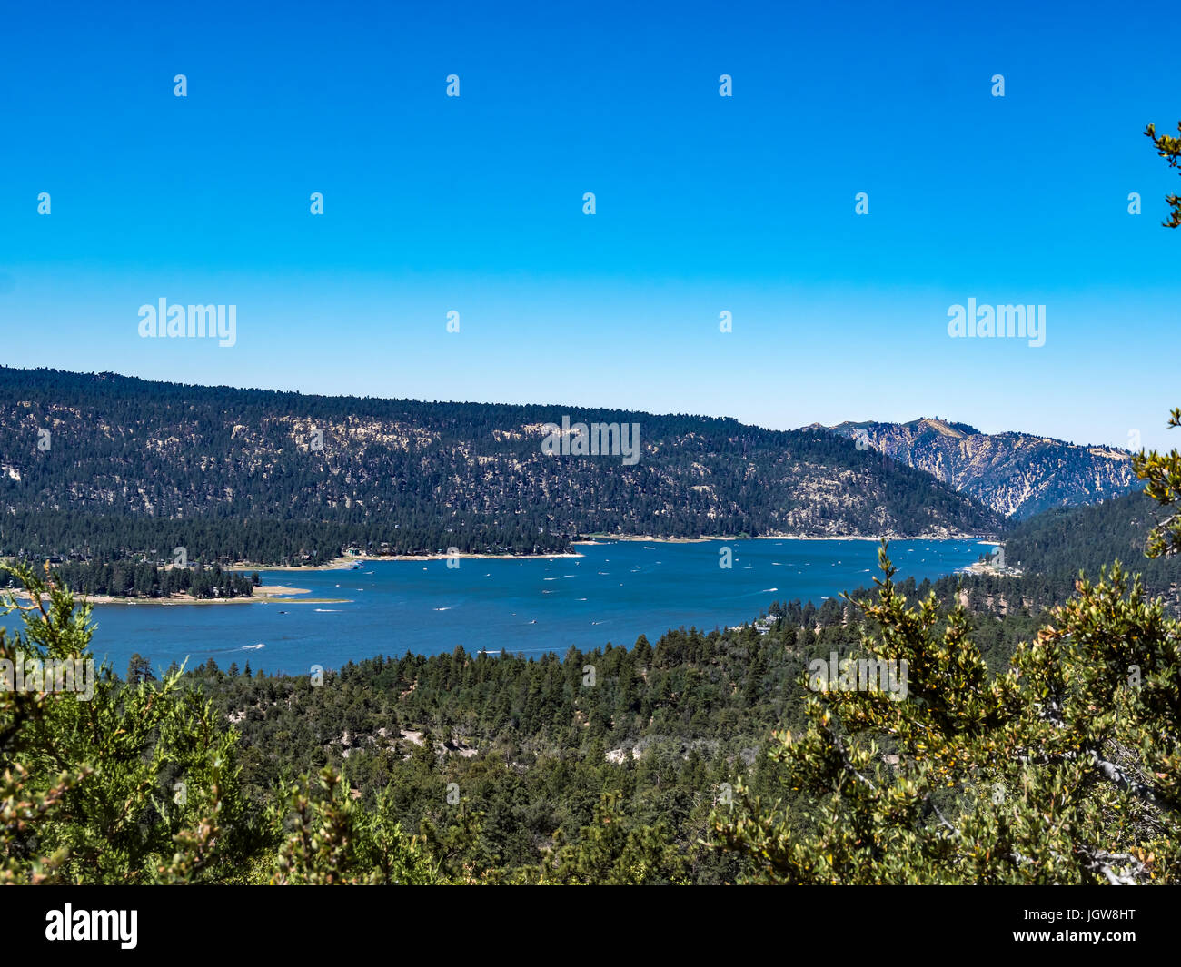 big bear lake in san bernerdino mountains Stock Photo Alamy