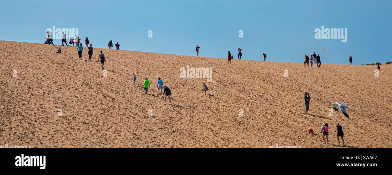 Empire, Michigan Visitors at the Dune Climb in Sleeping Bear Dunes