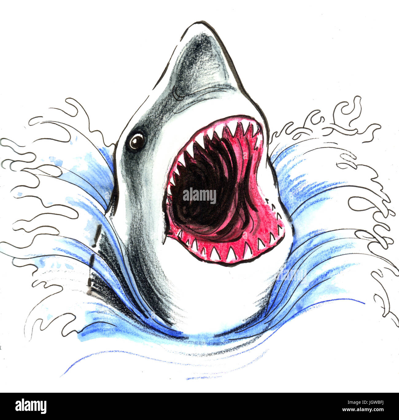 Scary shark hi-res stock photography and images - Alamy