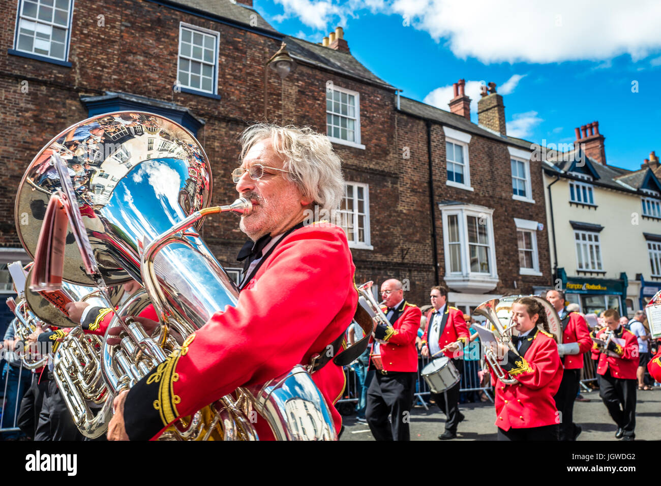 One of the many brass bands Stock Photo Alamy