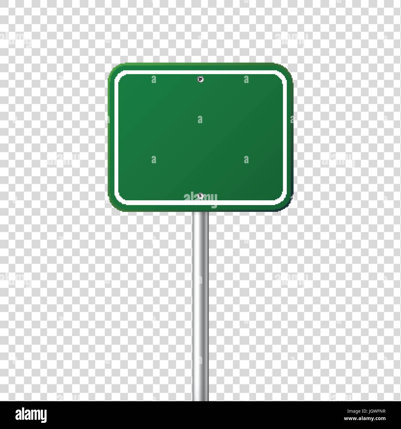 Road Green Traffic Sign Blank Board With Place For Text Mockup Isolated Information Sign Direction Vector Illustration Stock Vector Image Art Alamy