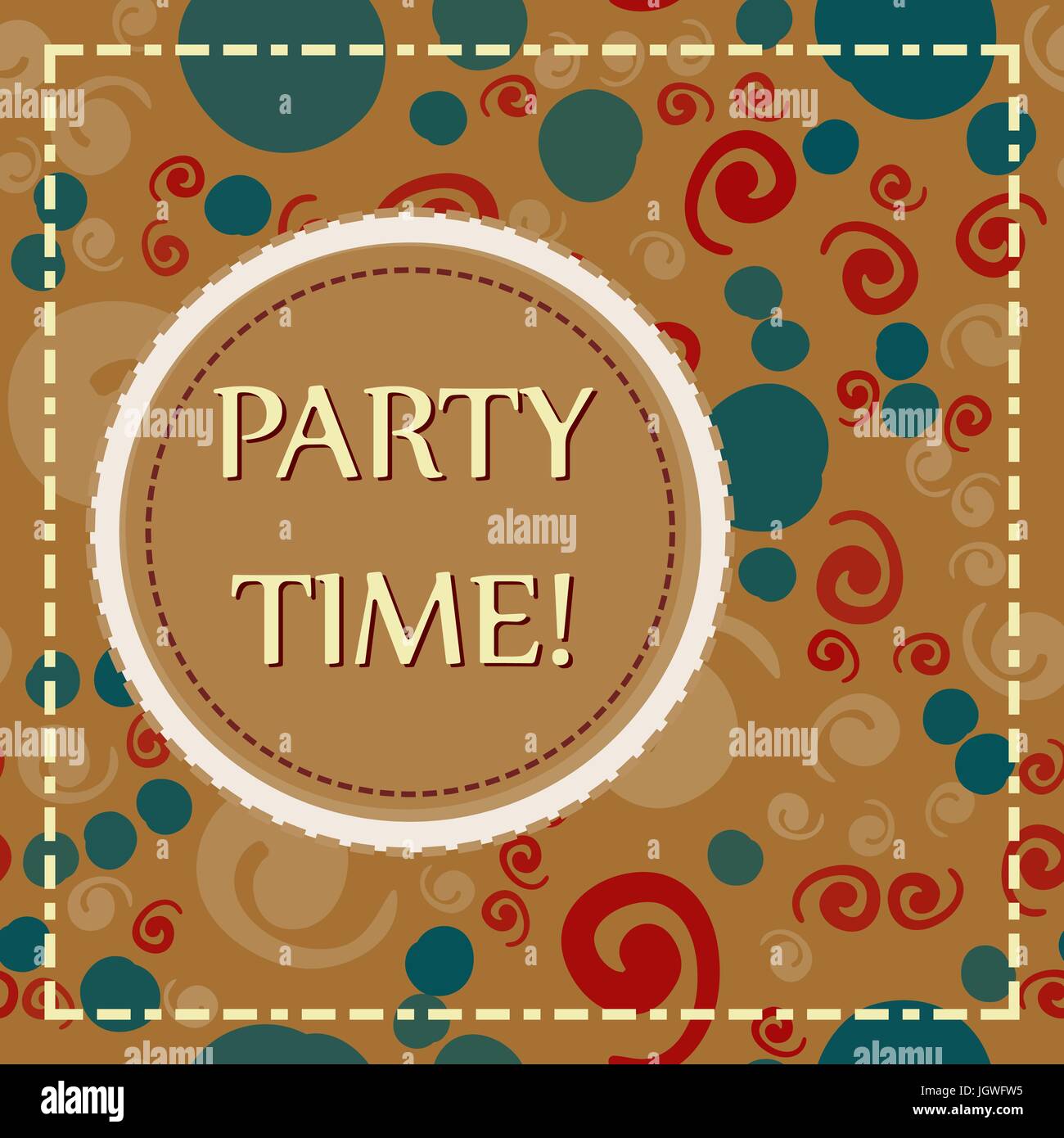 It is a Party Time. Childish holiday background for invitation card ...