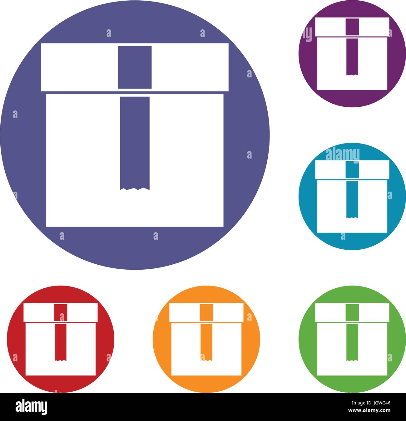 Box icons set Stock Vector Image & Art Alamy