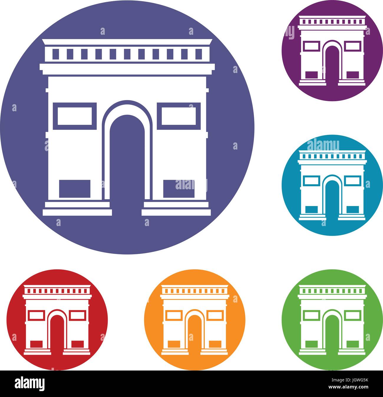 Triumphal arch icons set Stock Vector Image & Art - Alamy
