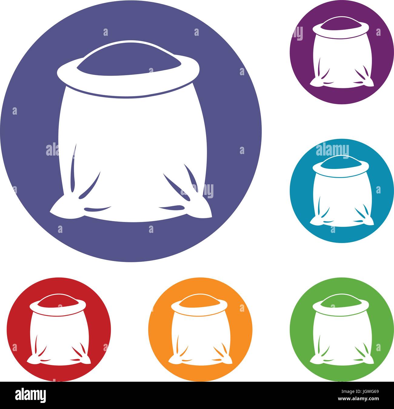Sack full of flour icons set Stock Vector Image & Art - Alamy